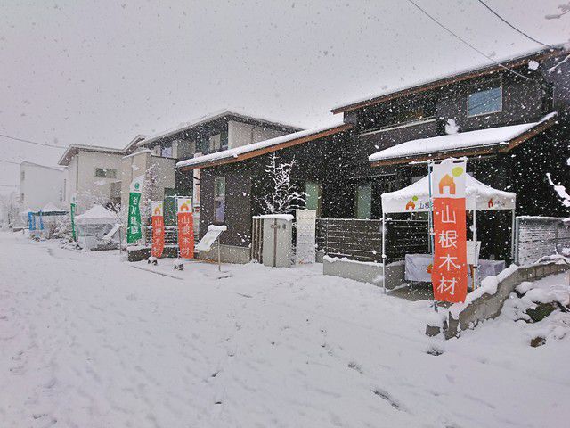 今シーズン初めての積雪