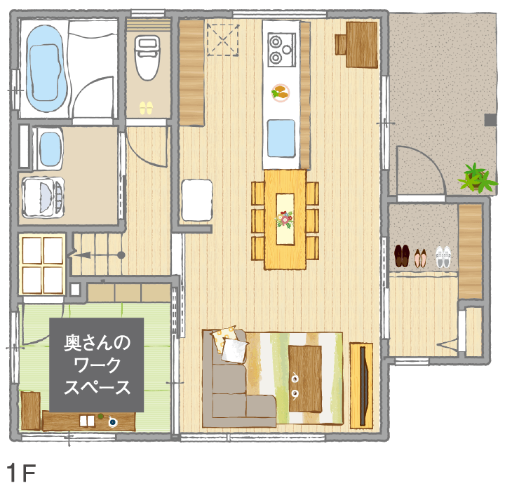 夫婦+子ども1人
